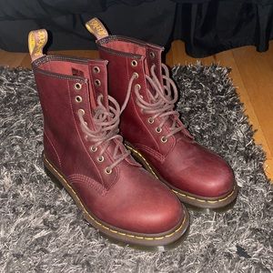 Maroon Dr. Martens 1460